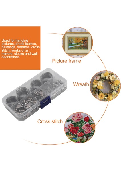 124PCS Resim Asılı Tel Kiti, Fotoğraf Çerçevesi Asma Kiti, Duvar Montajı Için Çivilerle Resim Asma Kiti (Yurt Dışından) indirimleri