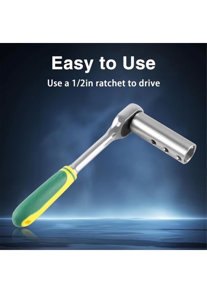 Paslanmaz Çelik Römork Jack Elektrikli Matkap Adaptörü 2pc 1/2inch Soket Adaptörü Bitini Jack Drive Miliyle Uyumlu (Yurt Dışından) fırsatları