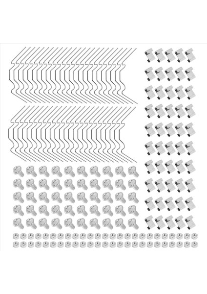 200PCS Sera Onarım Kiti, Cam Tel Klips, Z Üst Üste Binme Klips, Alüminyum Somun ve Alüminyum Sera Için Cıvata Içerir (Yurt Dışından) fırsatları