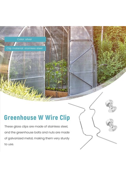 200PCS Sera Onarım Kiti, Cam Tel Klips, Z Üst Üste Binme Klips, Alüminyum Somun ve Alüminyum Sera Için Cıvata Içerir (Yurt Dışından) indirimleri