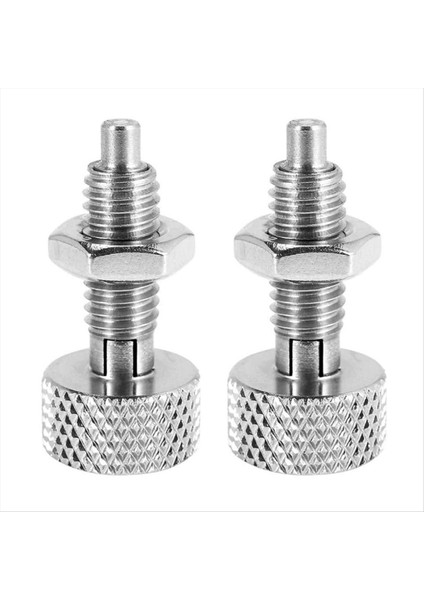 2pcs El Geri Çekilebilir Yay Piston, M16 Paslanmaz Çelik Hızlı Serbest Bırakma Pimi Kilit Pimi Somun ve Tuzlu Sap (Yurt Dışından)