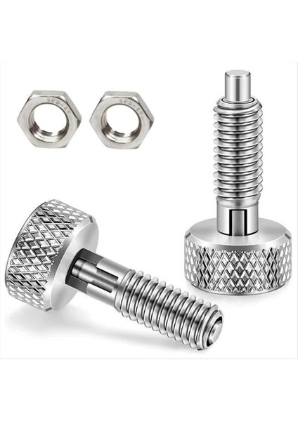 2pcs El Geri Çekilebilir Yay Piston, M16 Paslanmaz Çelik Hızlı Serbest Bırakma Pimi Kilit Pimi Somun ve Tuzlu Sap (Yurt Dışından) fırsatları