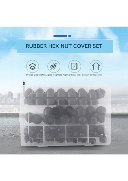 145PCS Hex Somun Kapağı Koruyucu M4-M12 Cıvata Kapak Koruma Kapakları Kapsar Maruz Kalan Altıgen Plastik (Yurt Dışından) fiyatları