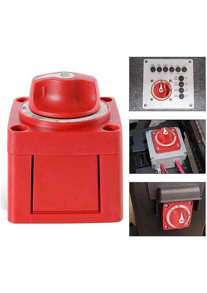 Mini Anahtar Kesme/kapalı Deniz Teknesi 12-48V 100-300A Pil Anahtarı Izolatör Bağlantısı Döner, Seçici 4 Konum (Yurt Dışından)