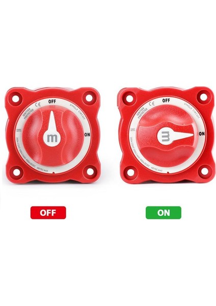 Mini Anahtar Kesme/kapalı Deniz Teknesi 12-48V 100-300A Pil Anahtarı Izolatör Bağlantısı Döner, Seçici 4 Konum (Yurt Dışından) fiyatları