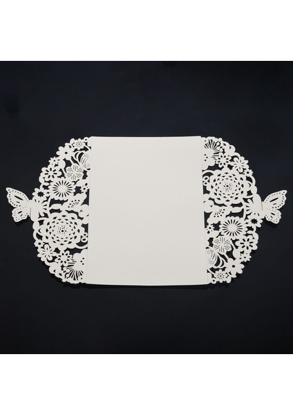 10PCS/SET Narin Oyma Kelebekler Romantik Düğün Davetiyesi, Düğün Için Zarf Davetiyeleri ： Fildişi Beyaz (Yurt Dışından) fırsatları
