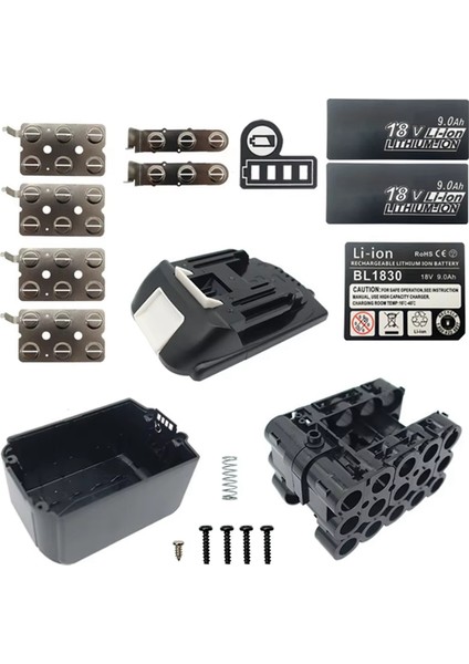 BL1890B Lityum Iyon Pil Plastik Kılıfı 15X18650 Makita Için 18V Li-Ion Pil Paketi Kutusu Üst Alt Kabuk Çıkartma (Yurt Dışından)