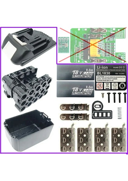 BL1890B Lityum Iyon Pil Plastik Kılıfı 15X18650 Makita Için 18V Li-Ion Pil Paketi Kutusu Üst Alt Kabuk Çıkartma (Yurt Dışından) fiyatları