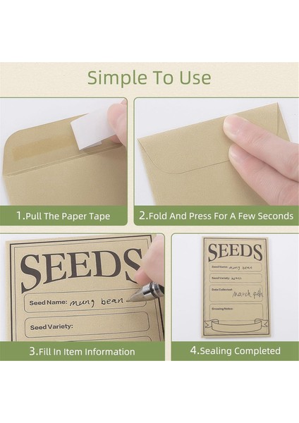 100 Pcs Tohum Paketleri Zarflar: Tohum Depolama Için Küçük Tohum Zarfları Kendi Kendini Sızdırmaz. (Yurt Dışından) fırsatları