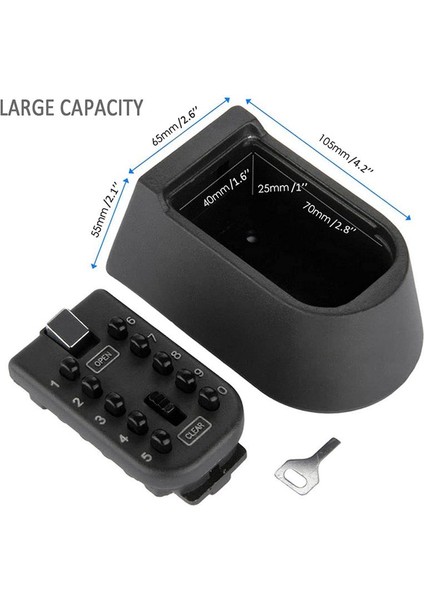 Dış Duvar Montajı Için Anahtar Kilit Kutusu, Anahtar Depolama Kutusu, 10 Haneli Kombinasyon Kilit Kutusu Düğmesi Anahtar Kutusu Ev Için (Yurt Dışından) indirimleri