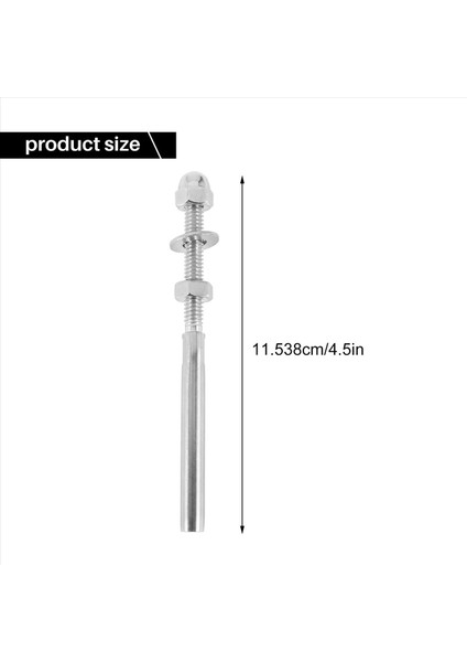 20 Pack Dişli Terminal Saplama Paslanmaz T316 Deniz Sınıfı Saplama Uç Takım Terminali 3/16 Inç Kablo Güverte Korkuluk El Swaj (Yurt Dışından)