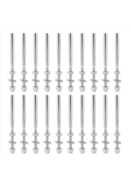 20 Pack Dişli Terminal Saplama Paslanmaz T316 Deniz Sınıfı Saplama Uç Takım Terminali 3/16 Inç Kablo Güverte Korkuluk El Swaj (Yurt Dışından) fırsatları