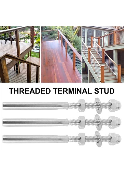 20 Pack Dişli Terminal Saplama Paslanmaz T316 Deniz Sınıfı Saplama Uç Takım Terminali 3/16 Inç Kablo Güverte Korkuluk El Swaj (Yurt Dışından) indirimleri