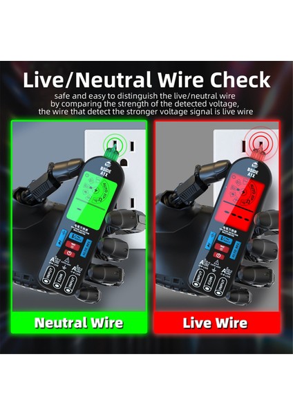 Bıde A1X Dijital Multimetre Elektrik Test Kalemi El Flashlight Canlı Tel Tanıma Sayaç Voltaj Direnci Diyot Ncv Test Cihazı (Yurt Dışından) indirimleri