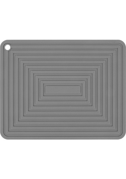 Büyük Silikon Tencere Tutucu Kare Kalın Isı Yalıtım Pedi Değil Olmayan Oluk Mutfak Masası Mat (Gri) (Yurt Dışından)