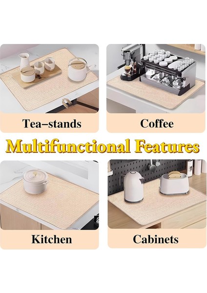 2 Paket Xxl Büyük Mikrofiber Bulaşık Kurutma Paspası, 24X17.7 Inç Emici Bulaşık Drenajı Mutfak Sayacı, Bulaşık Kurutma Ped (Yurt Dışından) indirimleri