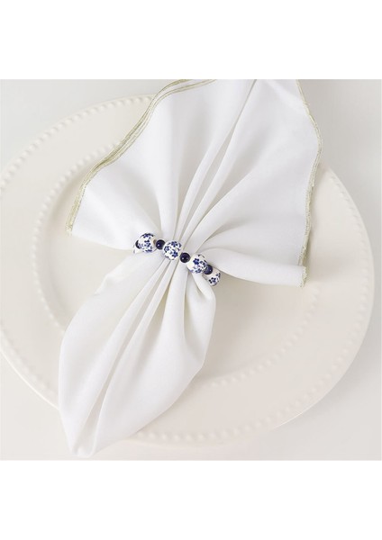 10PCS Etnik Tarzı El Boyaması Mavi Beyaz Boncuklar Peçete Yüzüğü Ana Masa Dekorasyon Peçete Tokası El Çizilmiş Peçete Halka (Yurt Dışından) indirimleri