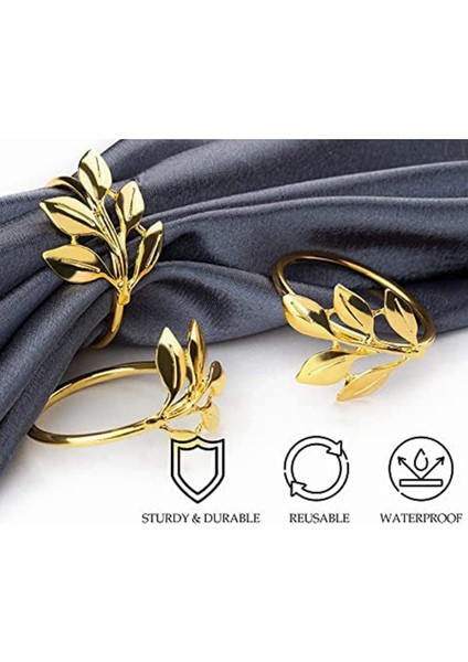 20PCS Gümüş Yaprak Peçete Yüzükleri - Masa Peçeteleri Için Gümüş Peçete Yüzüğü - Tatil Peçete Yüzükleri Parti Için Peçete Yüzükleri Sonbahar (Yurt Dışından) fırsatları