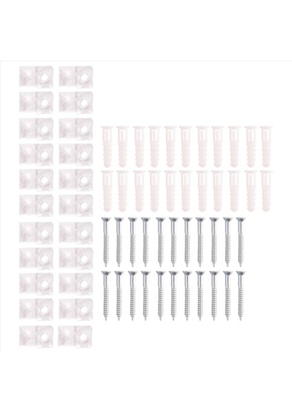 22 Set Ayna Tutucu Klipsleri Kiti Kristal Berraklığında Plastik Ayna Klipsli Ayna Tutucu Klipsler Cam Tutucu Klipsler Kiti (Yurt Dışından)