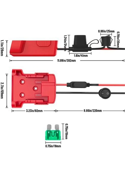 Milwaukee M18 Pil Adaptörü Güç Tekerlekleri Için 2 Paket Güç Tekerlekleri Adaptörü Sigortalı Pil Dönüştürücü Kiti (Yurt Dışından) modelleri