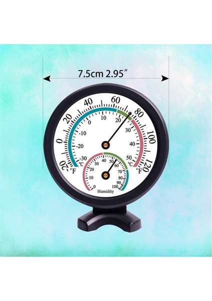2pcs Mini Iç Mekan Termometresi Higrometre 2 1 Sıcaklık Nemi Duvar Için Dış Mekan Monitör Göstergesi, Siyah (Yurt Dışından) fiyatları