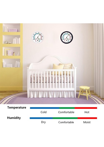2pcs Mini Iç Mekan Termometresi Higrometre 2 1 Sıcaklık Nemi Duvar Için Dış Mekan Monitör Göstergesi, Siyah (Yurt Dışından) modelleri