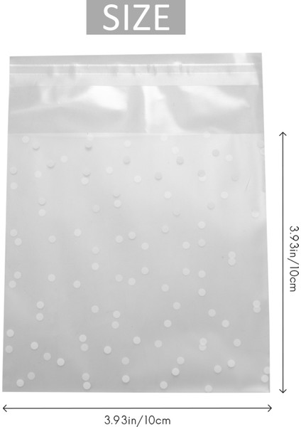 100PCS Buzlu Sevimli Noktalar Plastik Paket Şeker Kurabiye Ambalaj Çantaları Cupcake Sarıcı Kendi Yapışkan Örnek Hediye Çantası 10CM (Yurt Dışından) fiyatları
