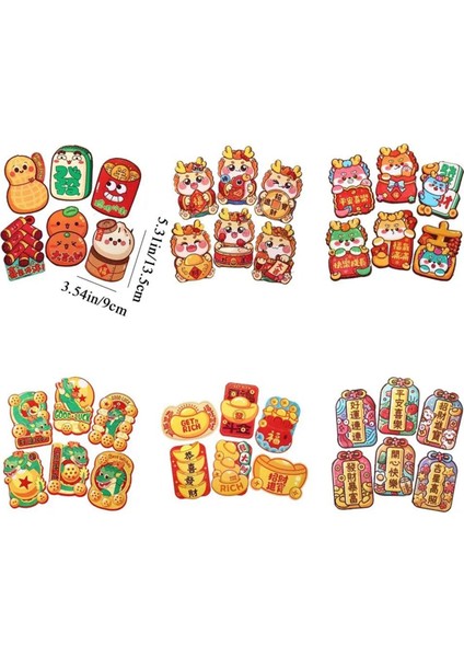 36PCS Çin Tarzı Ejderha Yılı Kırmızı Zarflar Şans Para Çantası Bahar Festivali Kırmızı Paket Kutsama Paketi (Yurt Dışından) fiyatları