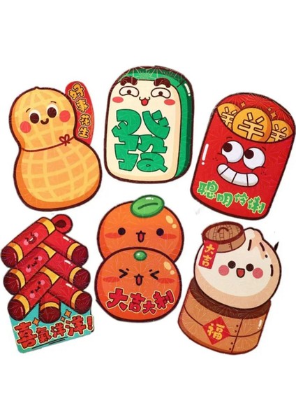 36PCS Çin Tarzı Ejderha Yılı Kırmızı Zarflar Şans Para Çantası Bahar Festivali Kırmızı Paket Kutsama Paketi (Yurt Dışından) indirimleri