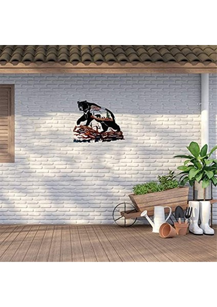 Metal Dekor Ayı Metal Duvar Sanat Ağacı Kişiliği Siyah Ayı Hayvan Dekorasyonu Oturma Odası Metal Dekor Sanat (Yurt Dışından) fırsatları