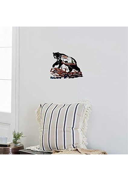 Metal Dekor Ayı Metal Duvar Sanat Ağacı Kişiliği Siyah Ayı Hayvan Dekorasyonu Oturma Odası Metal Dekor Sanat (Yurt Dışından) indirimleri