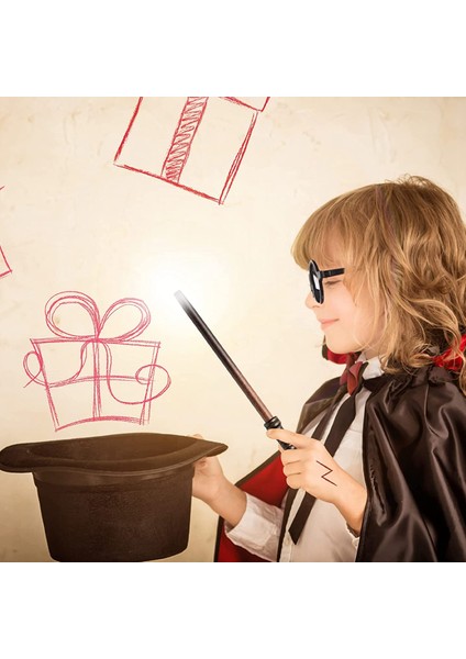 24PREEP Cadı Süpürge Kalem Asa Kalemleri Dövme Çıkartmaları Gözlükleri Yuvarlak Çerçeveli Doğum Günü Teması Parti Için Lensler Yok (Yurt Dışından) fiyatları