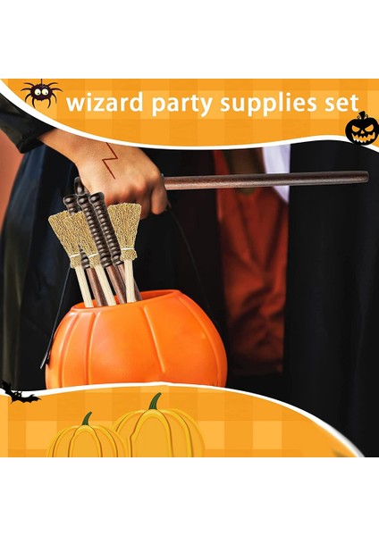 24PREEP Cadı Süpürge Kalem Asa Kalemleri Dövme Çıkartmaları Gözlükleri Yuvarlak Çerçeveli Doğum Günü Teması Parti Için Lensler Yok (Yurt Dışından) indirimleri