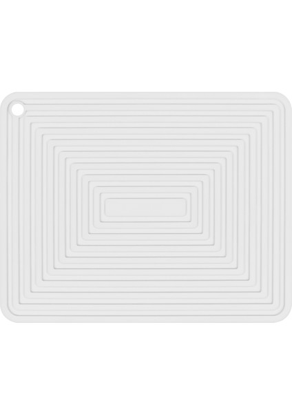 Büyük Silikon Tencere Tutucu Kare Kalın Isı Yalıtım Padi Slip Olmayan Oluklu Mutfak Masası Mat (Beyaz) (Yurt Dışından)