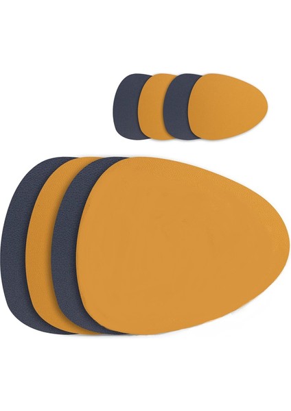 Düzensiz Şekil Placemat Takım Yağı Geçirmez ve Su Geçirmez Çift Taraflı Yemek Mat Geniş Kullanım (Yurt Dışından)