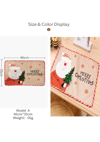 Noel Dekorasyon Malzemeleri Yaşlı Adam Nakış Placemats Yemek Masa Giyim Yalıtım Pad Masa Korku (Yurt Dışından) modelleri