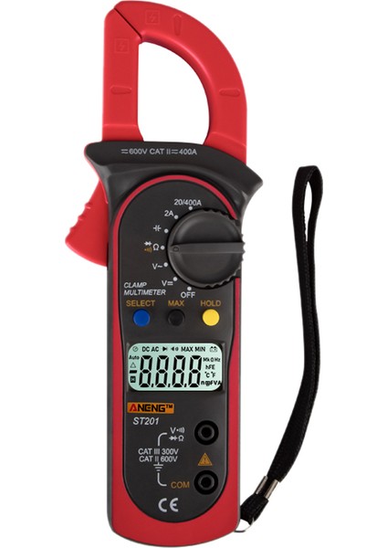 Aneng Dijital Kelepçe Multimetre ST201 2000 Sayım Metre Ampermer Ac/dc Voltaj Test Cihazı Direnç Diyot Süreklilik Test Verileri Be (Yurt Dışından)
