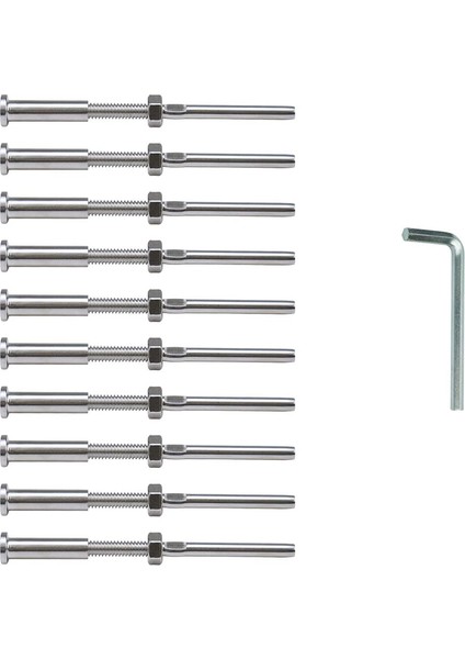 20PCS Ovisable Turnikli El Elemi Dişli Damızlı Saplama Gerilim Hex Kafa Uç Takım Alıcı Terminali 1/8 Inç Kablo Korkuluk (Yurt Dışından) modelleri