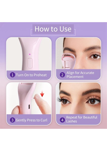 Isıtmalı Kirpik Kıçları, Çift Arc Tasarımlı Şarj Edilebilir Elektrikli Elektrikli Kirpik Külük 3 Ayarlanabilir Sıcaklık Güvenli A (Yurt Dışından) fırsatları