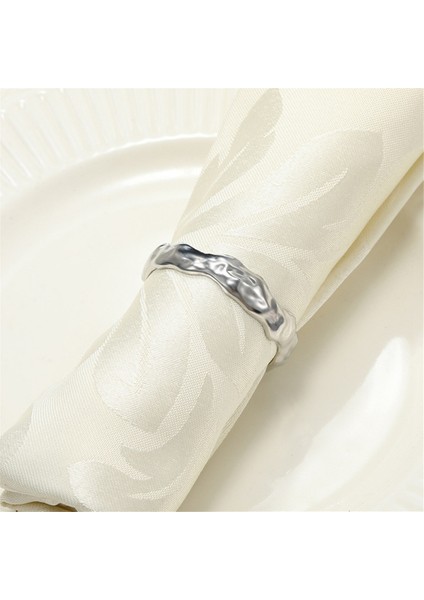 6pcs Peçete Yüzüğü Metal Peçete Halka Seti Düğün, Parti, Ramazan, Ziyafet Gümüşü Için Peçete Tokası Tutucu Masa Dekoru (Yurt Dışından) indirimleri