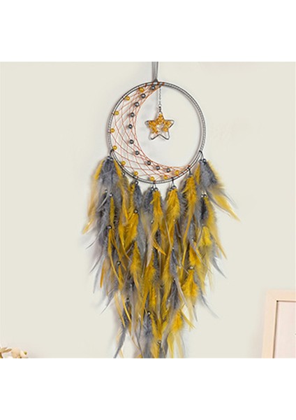 Yatak Odası Için Tüy Rüya Yakalayıcı, Yıldız Kolye ile Rüya Yakalayıcı, Duvar Asma Zanaat Hediyeleri Için Rüya Yakalayıcı Sarı (Yurt Dışından) fırsatları