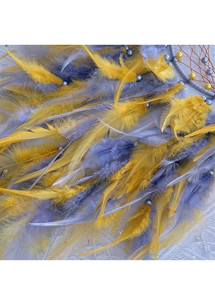 Yatak Odası Için Tüy Rüya Yakalayıcı, Yıldız Kolye ile Rüya Yakalayıcı, Duvar Asma Zanaat Hediyeleri Için Rüya Yakalayıcı Sarı (Yurt Dışından) indirimleri