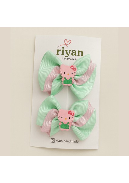 Pembe Mint Karakterli Fiyonk Toka