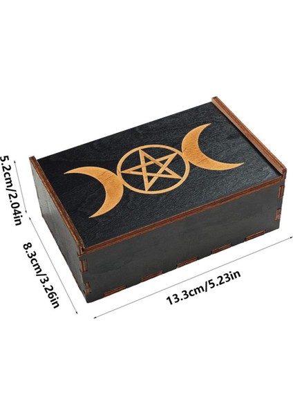 Tarot Kart Kasası Vintage Ahşap Biblo Kutusu Mücevher Kutusu Küçük Ahşap Vintage Çok Işlevli Kutu Tarot Kartı Aksesuarı C Için (Yurt Dışından) fiyatları