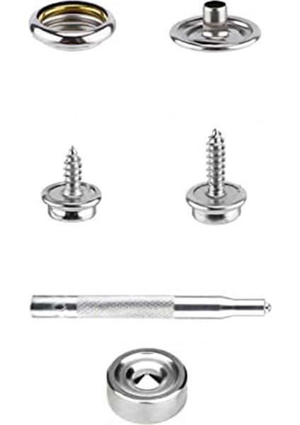 120PCS Snap Taşıyıcılar Kiti, Deniz Tuval 2 Pcs ile Saplamalar Alet Paslanmaz Çelik Snap Düğmeleri Vidalarla Çekerler (Yurt Dışından)