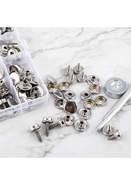 120PCS Snap Taşıyıcılar Kiti, Deniz Tuval 2 Pcs ile Saplamalar Alet Paslanmaz Çelik Snap Düğmeleri Vidalarla Çekerler (Yurt Dışından) fırsatları