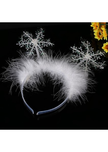 6 Pcs Noel Süsleri Noel Headress Snowflake Head Band Noel Parti Malzemeleri Beyaz (Yurt Dışından) fiyatları