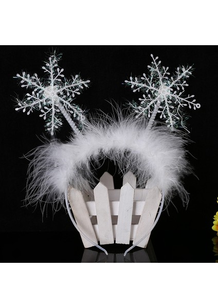 6 Pcs Noel Süsleri Noel Headress Snowflake Head Band Noel Parti Malzemeleri Beyaz (Yurt Dışından) indirimleri