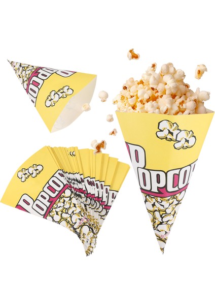 100X Patlamış Mısır Torbaları Kağıt Torbalar Badem Patlamış Mısır S (Yurt Dışından) fiyatları