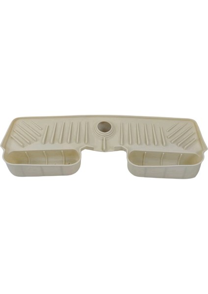 Mutfak Musluk Emici Mat Lavabo Sıçrama Koruyucusu Silikon Drenaj Kurutma Pedi Tezgahı Koruma Tepsisi Kremsi-Beyaz (Yurt Dışından)